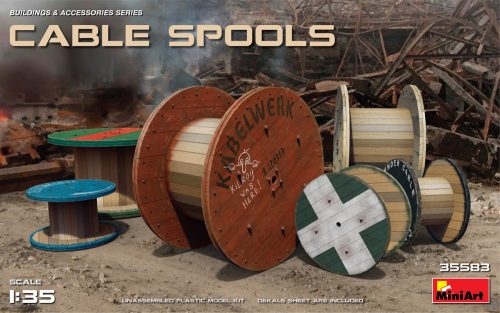 MiniArt 35583 Cable Spools (1/35) Kábeldob makett