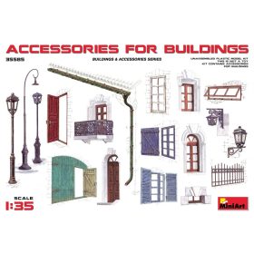   MiniArt 35585 Accessories for Buildings (1/35) Lámpa,Ablak makett