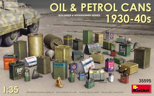 MiniArt 35595 Oil & Petrol Cans 1930-40s (1/35) Kanna makett