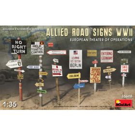   MiniArt 35608 Allied road signs WWII european theatre of operations (1/35) Útjelző tábla makett