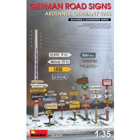   MiniArt 35609 German Road Signs WW2 (Ardennes, Germany 1945) (1/35) Útjelző tábla makett