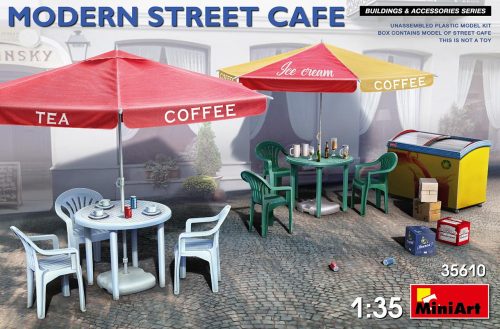 MiniArt 35610 Modern Street Cafe (1/35) Szék,Asztal makett