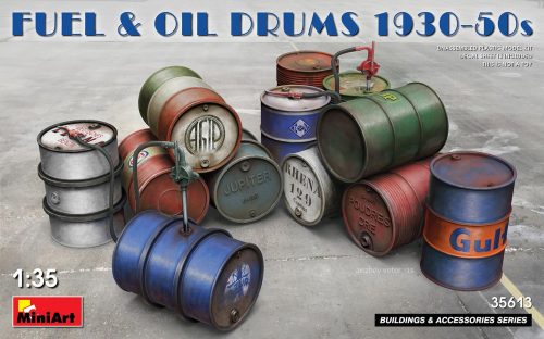 MiniArt 35613 Fuel & oil drums 1930-50s (1/35) Hordó makett