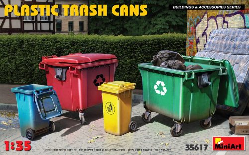 MiniArt 35617 Plastic Trash Cans (1/35) Szemetes makett