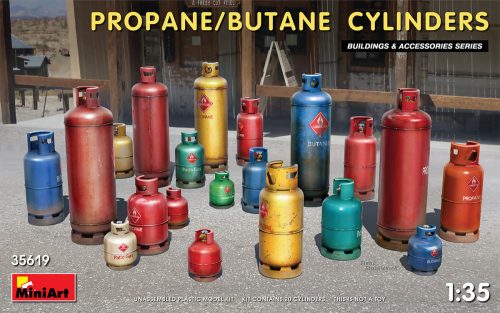 MiniArt 35619 Propane/Butane Cylinders (1/35) Gázpalack makett