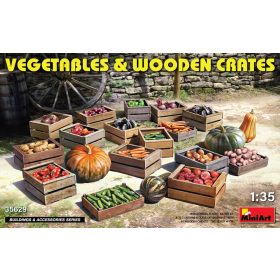   MiniArt 35629 Vegetables & Wooden Crates (1/35) Zöldség,Láda makett