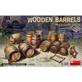   MiniArt 35630 Wooden Barrels. Medium Size (1/35) Hordó makett