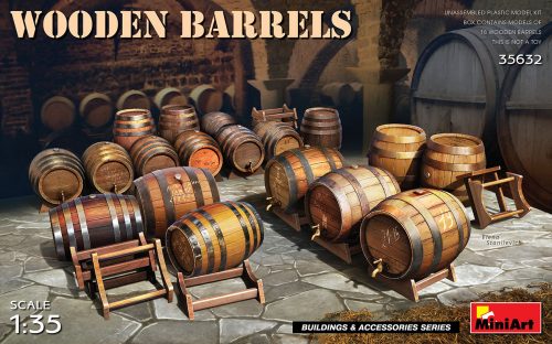 MiniArt 35632 Wooden Barrels (1/35) Hordó makett