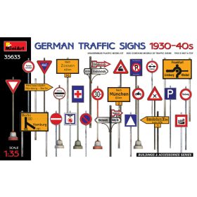  MiniArt 35633 German Traffic Signs 1930-40’S (1/35) Kresz tábla makett
