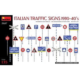   MiniArt 35637 Italian Traffic Signs 1930-40’S (1/35) Kresz tábla makett