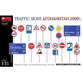   MiniArt 35640 Traffic Signs. Afghanistan 2000'S (1/35) Kresz tábla makett