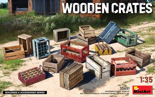 MiniArt 35651 Wooden Crates (1/35) Láda makett