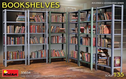 MiniArt 35654 Bookshelves (1/35) Könyvespolc makett