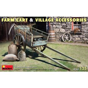   MiniArt 35657 Farm Cart with Village Accessories (1/35) Szekér makett