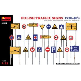   MiniArt 35664 Polish Traffic Signs 1930-40's (1/35) Kresz tábla makett