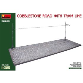   MiniArt 36065 Cobblestone Road w/Tram Line (Injection Mold) (1/35) Villamos makett