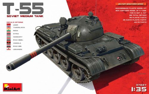 MiniArt 37027 T-55 Soviet Medium Tank (1/35) Harcjármű makett