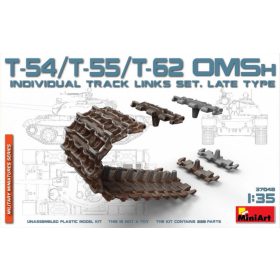   MiniArt 37048 T-54/T-55/T-62 OMSh Ind.Track Links Set.LateType (1/35) Lánctalp makett