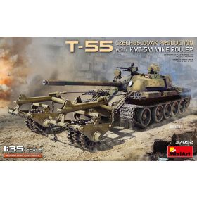   MiniArt 37092 T-55 Czechoslovak Production With Kmt-5M Mine Roller (1/35) Harcjármű makett