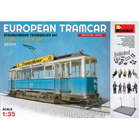   MiniArt 38009 European Tramcar (Strassenbahn Triebwagen 641) with Crew & Passengers (1/35) Villamos makett