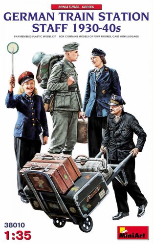 MiniArt 38010 German Train Station Staff 1930-40s (1/35) Civil figura makett