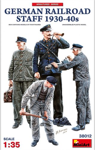 MiniArt 38012 German Railroad Staff 1930-40S (1/35) Civil figura makett