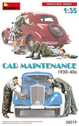 MiniArt 38019 Car Maintenance 1930-40s (1/35) Személyautó makett