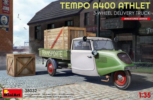 MiniArt 38032 Tempo A400 Athlet 3-Wheel Delivery Truck (1/35) Teherautó makett