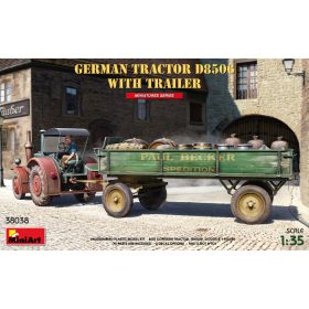   MiniArt 38038 German Tractor D8506 with Trailer (1/35) Traktor makett
