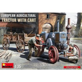   MiniArt 38055 European Agricultural Tractor with Cart (1/35) Traktor makett