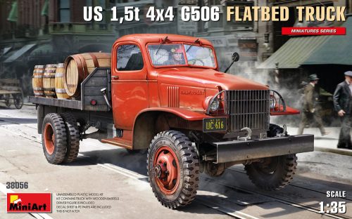 MiniArt 38056 Us 1,5T 4X4 G506 Flatbed Truck (1/35) Teherautó makett