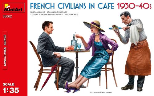 MiniArt 38062 French Civilians in Cafe 1930-40s (1/35) Civil figura makett