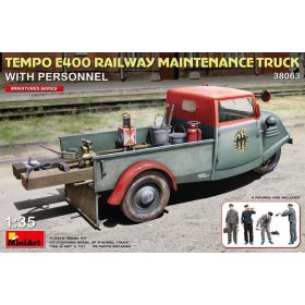   MiniArt 38063 Tempo E400 Railway Maintenance Truck with Personnel (1/35) Teherautó makett