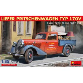   MiniArt 38065 Liefer Pritschenwagen Typ 170V Furniture Transport Car (1/35) Teherautó makett