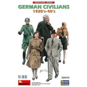   MiniArt 38075 German Civilians 1930-40s. Resin Heads (1/35) Civil figura makett