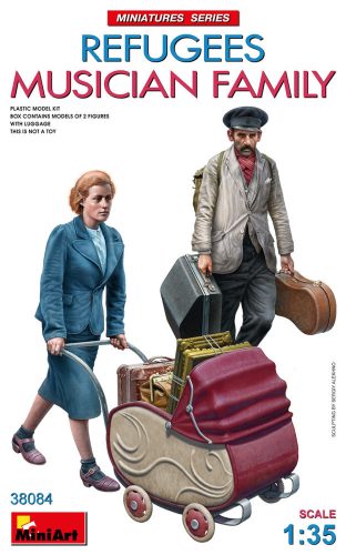 MiniArt 38084 Refugees. Musician Family (1/35) Civil figura makett