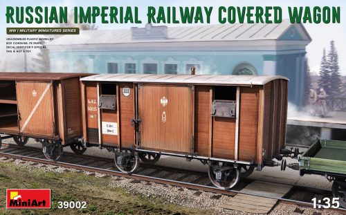 MiniArt 39002 Russian Imperial Railway Covered Wagon (1/35) Teherkocsi makett