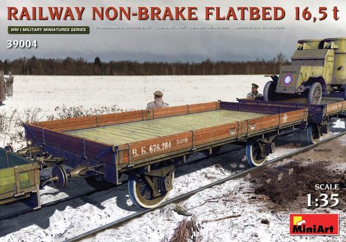 MiniArt 39004 Railway Non-brake Flatbed 16,5 t (1/35) Teherkocsi makett