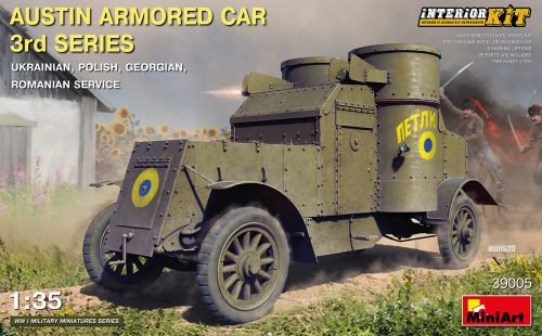 MiniArt 39005 Austin Armored Car 3rd Series: Ukrainian, Polish, Georgian, Romanian Service. Interior Kit (1/35) Teherautó makett