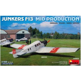   MiniArt 48005 Junkers F13 Mid Production German, Polish, Swiss Service (1/48) repülőgép makett