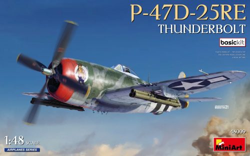 MiniArt 48009 1:48 P-47D-25Re Thunderbolt - Basic Kit (1/48) Harci repülőgép makett