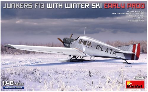 MiniArt 48020 Junkers F13 with Winter Ski Early Prod (1/48) repülőgép makett