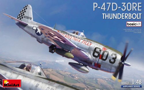 MiniArt 48023 US P-47D-30RE Thunderbolt Basic Kit 1/48 repülőgép makett