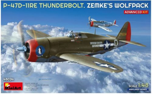 MiniArt 48034 Republic P-47D-11RE Thunderbolt. Zemke’s Wolfpack Advanced Kit (1/48) Harci repülőgép makett
