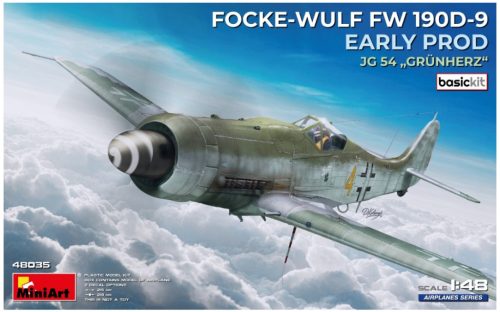 MiniArt 48035 Focke-Wulf Fw 190D-9 Early Prod. JG 54 „Grünherz“ Basic Kit (1/48) Harci repülőgép makett