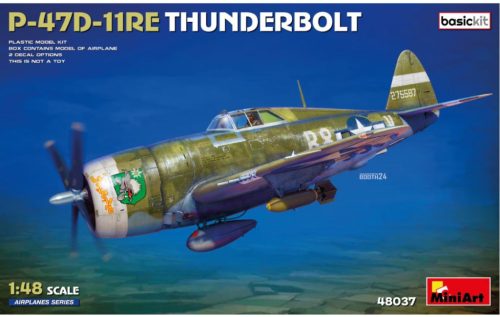 MiniArt 48037 Republic P-47D-11RE Thunderbolt. Basic Kit (1/48) Harci repülőgép makett