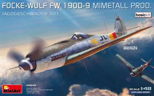 MiniArt 48040 FW-190D-9 Mimetall Prod. JG 301. Basic Kit (1/48) Harci repülőgép makett