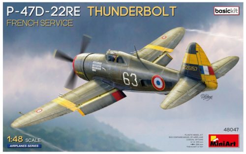 MiniArt 48047 Basic Kit P-47D-22RE Thunderbolt French Service (1/48) Harci repülőgép makett