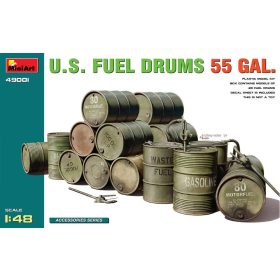   MiniArt 49001 U.S. Fuel Drums 55 Gal. (1/48) Kannák, Hordó makett