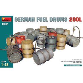   MiniArt 49002 German Fuel Drums 200L (1/48) Kannák, Hordó makett